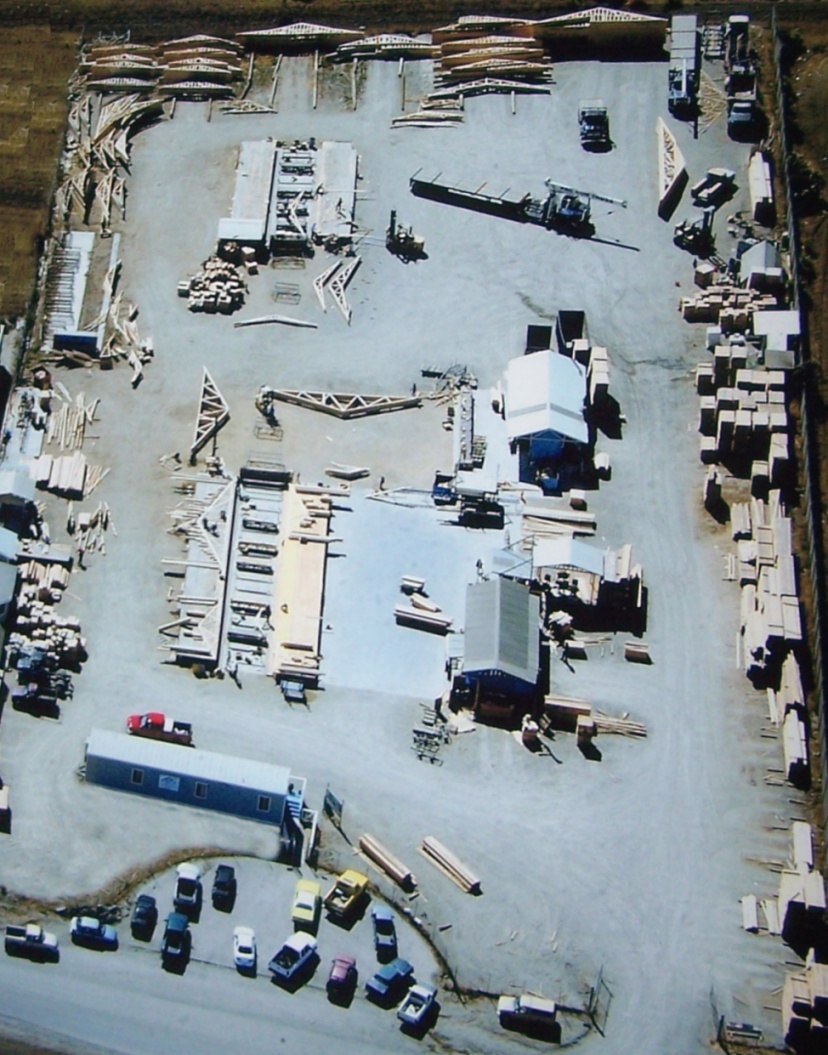Pacific Continental Truss King City yard from the air